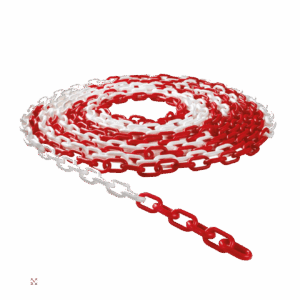 BARRIER CHAIN - RED/WHITE 50M