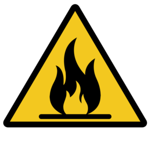 WARNING SIGN-BEWARE FIRE HAZARD