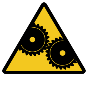 WARNING SIGN-BEWARE MOVING MACHINERY