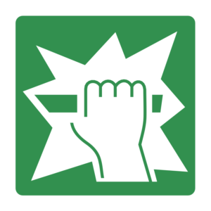 INFORMATION SIGN-BREAK GLASS FOR KEY