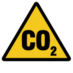 WARNING SIGN-CARBON DIOXIDE HAZARD