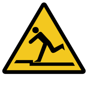 WARNING SIGN-CAUTION UNEVEN SURFACE