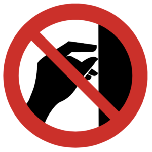 PROHIBITORY SIGN-DO NOT TOUCH ELECTRICAL HAZARD