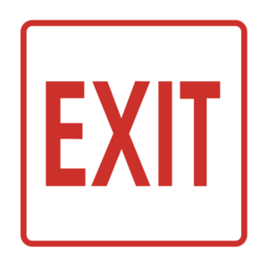 FIRE SIGN-EXIT SIGN RED