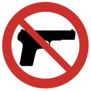 PROHIBITORY SIGN-FIREARMS PROHIBITED