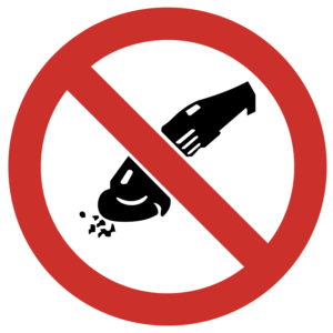 PROHIBITORY SIGN-GRINDING PROHIBITED