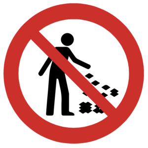 PROHIBITORY SIGN-LITTERING PROHIBITED