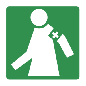 INFORMATION SIGN-MANNED FIRST AID STATION