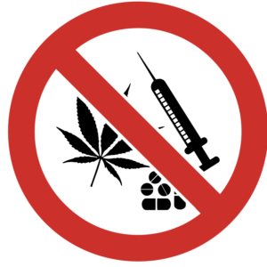 PROHIBITORY SIGN-NO DRUGS