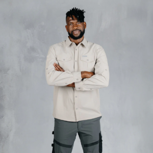 W.O.R.K Ripstop 4 Way Stretch L/Sleeve Shirt Stone