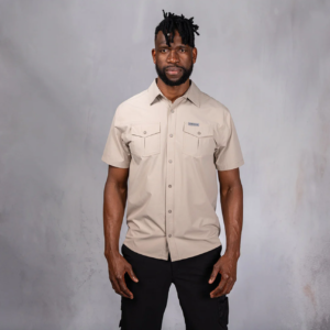 W.O.R.K Ripstop 4 Way Stretch S/Sleeve Shirt Stone