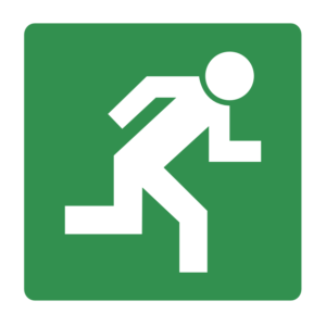 INFORMATION SIGN-RUNNING RIGHT