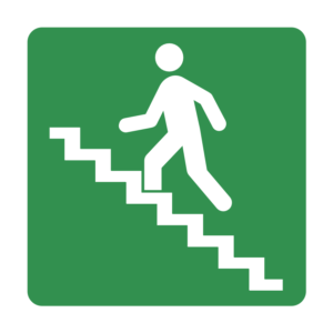 INFORMATION SIGN-STAIRS UP LEFT