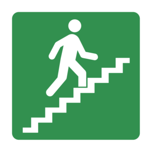 INFORMATION SIGN-STAIRS UP RIGHT