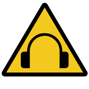 WARNING SIGN-WARNING HIGH LEVELS OF NOISE